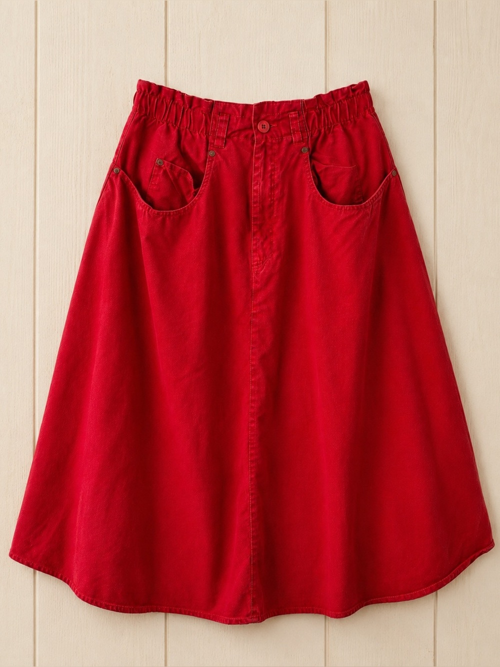 Vintage Cherokee Red Cotton Skirt – Made in USA